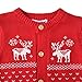 ZOEREA Unisex Newborn Baby Overall Long Sleeve Christmas Sweaters Coat Deer (Label 60/Age 1-4 Months, Red)
