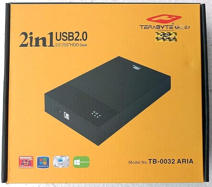 Terabyte 2 in 1 USB 2.0 External Hard Drive Casing (Black) Amazon.in