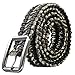 Stylrtop Tactical Waist Belt Survival Woven Belt For Camping, Hunting, Hiking, and Other Outdoor Activities(Can be Unraveled into a 28 Meters Parachute Cord,Pulling Force:550lbs (BLACK CAMOUFLAGE)