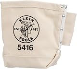 KLEIN TOOLS 5416 Small Tool Pouch Bolt Bag Bull Pin Loops Belt Strap 5x10x9 view 6