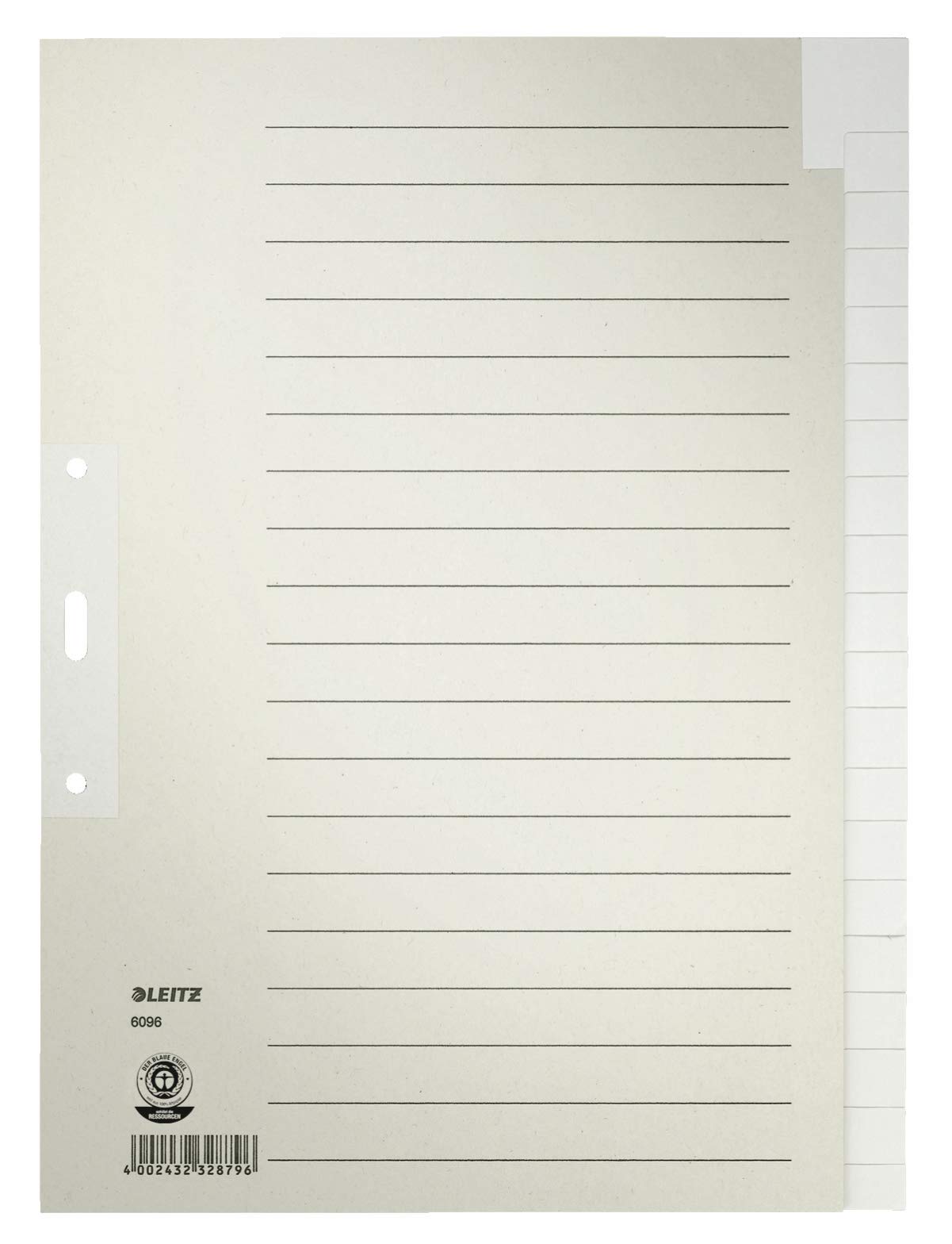Leitz Blanko 60960085 Index Sheets A4 Paper Grey Pack of 20