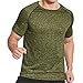 OCIESS Men's Quick-Drying Athletic Short Sleeve T-Shirt (DeepGreen-XL)