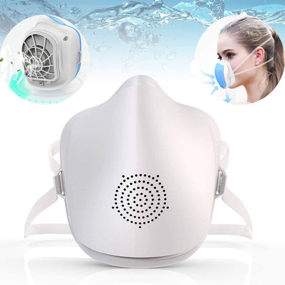 HUIGE Smart Mouth Shield, Face Coverings for Women Cool,Three in One High-Efficiency Filtration Deodorization Electric Air Supply Mute Face Cover for Adult,A