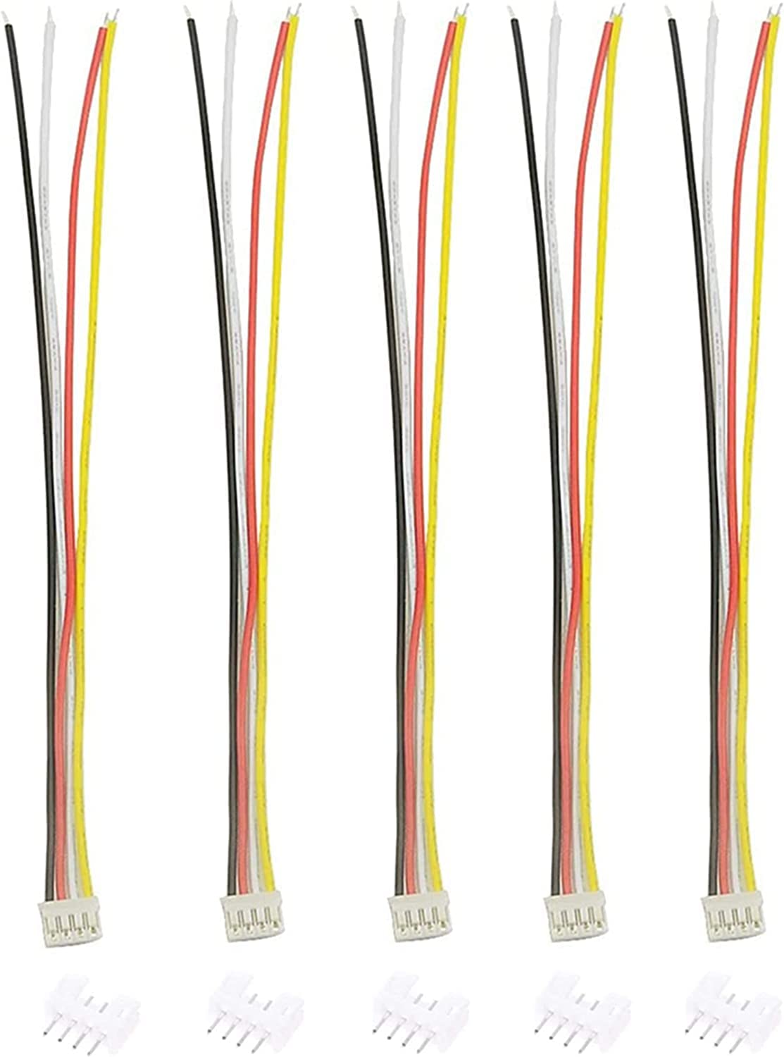 10 Sets Mini Micro Jst 2.0 Ph 4 Pin Connector Plug Male With 150mm Cable & Female