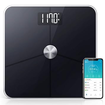 Personenwaage, Körperfettwaage mit 18 Physischen Index Metallloser ITO leitfähige Layer Technologie Körperanalysewaage mit AP