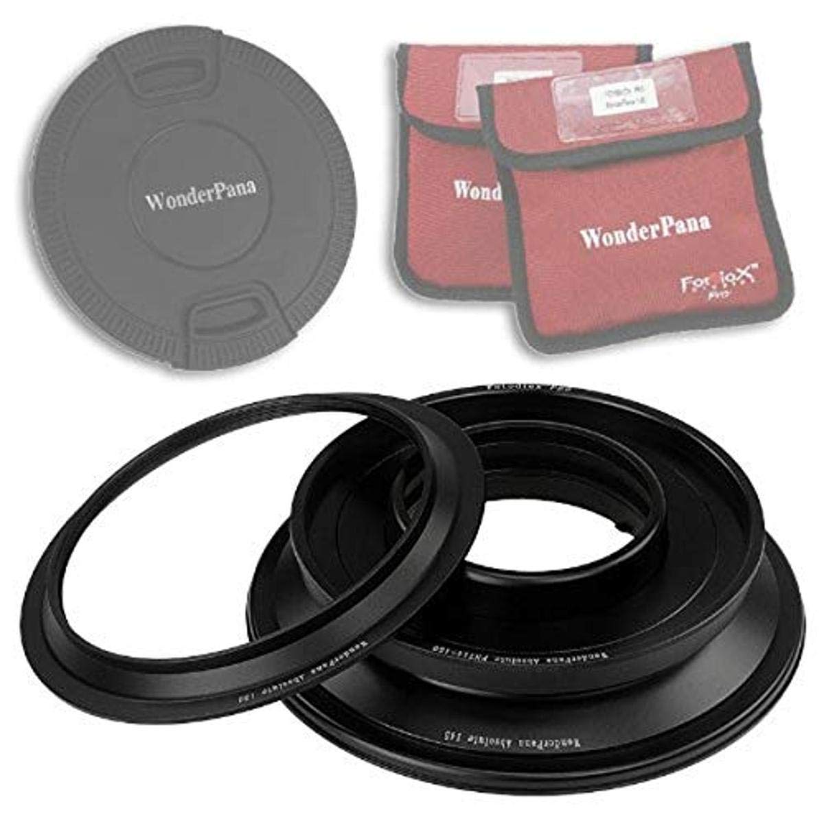 WonderPana Absolute Core for the Panasonic Lumix G Vario 7-14mm f/4.0 Aspherical Lens (Micro Four Thirds Format) - 130mm Adapter Ring (for Cokin X-Pro Filter System), 150mm Adapter Ring (for Lee SW-150 Filter System) and 145mm Filter Ring with 145mm Heavy Duty Inner Pinch Lens Cap — image 1
