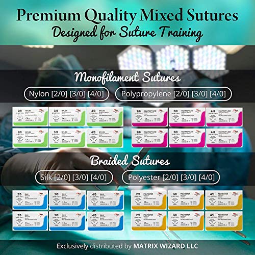 2 Sutures+Thread+Needle+Mixed+Pack