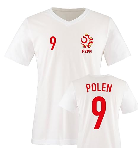 EM 2016 | Trikot | Polen | WUNSCHDRUCK | Herren V-Neck T-Shirt