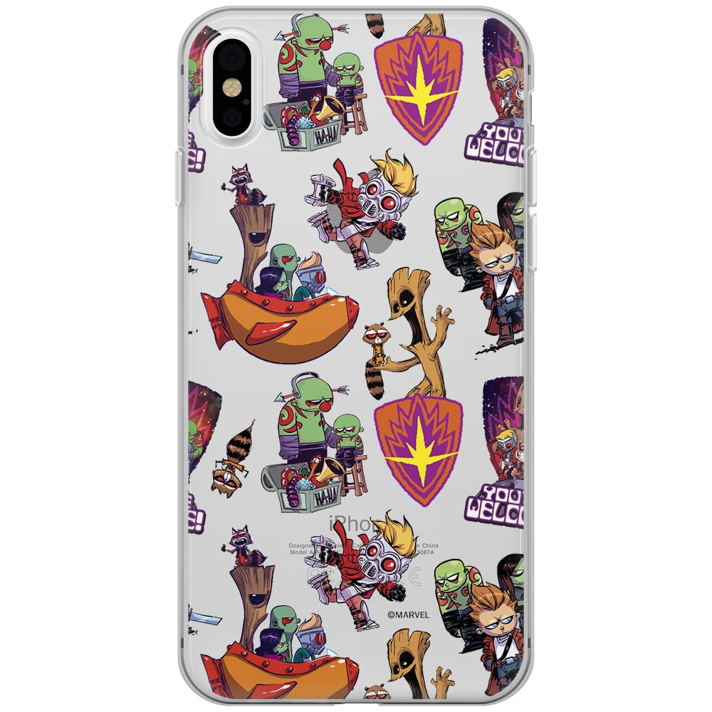 ERT GROUP mobile phone case for Apple Iphone X/XS original and officially Licensed Marvel pattern Guardians of the Galaxy 007 adapted to the shape of the mobile phone, partially transparent