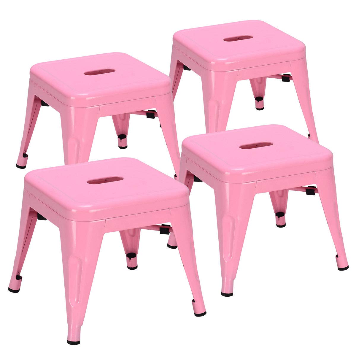 Buy Costzon Kids Stackable Metal Stools w/Safety Rounded Corners