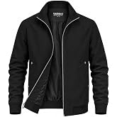 Wellhero Men's Casual Jacket Lightweight Zip Up Bomber Jacket