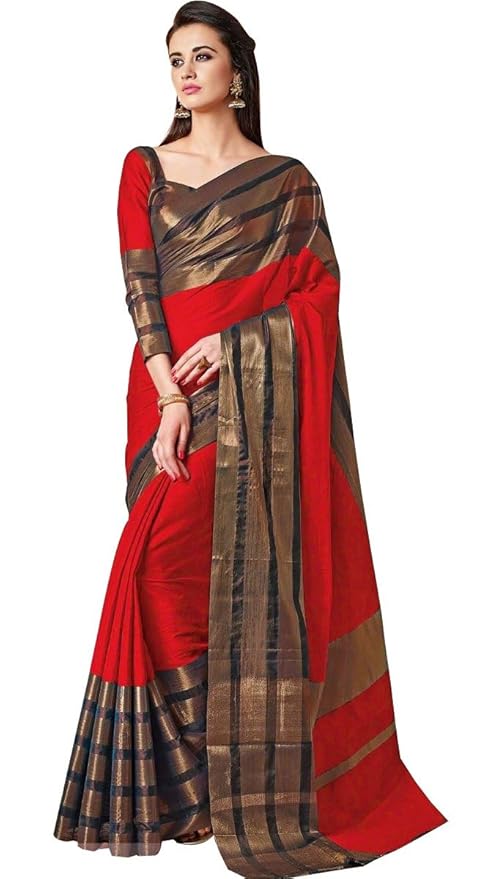 Buy Shree Raj Ratan Fashion Women's Georgette Saree With Blouse Piece (Srr-245_Red) at Amazon.in