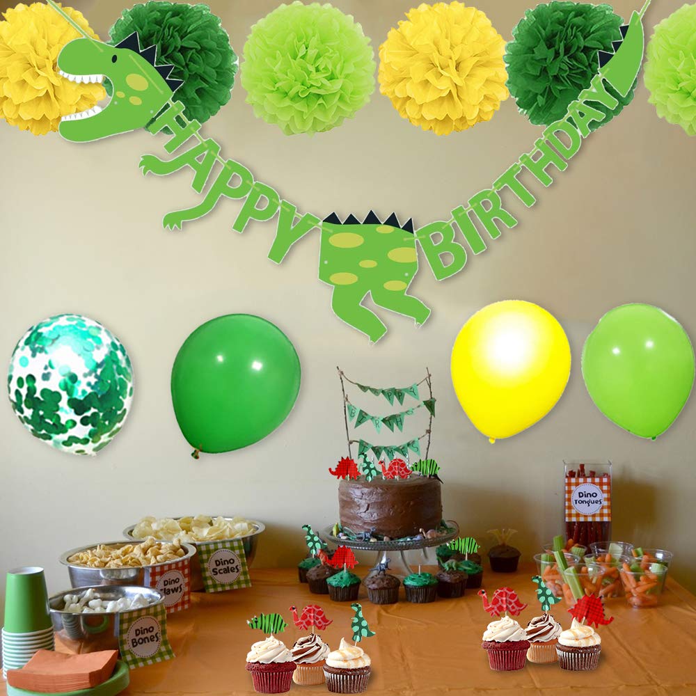 Baby Shower Dinosaur Birthday Party Supplies for boys Little Dino Party Decorations Set for Kids