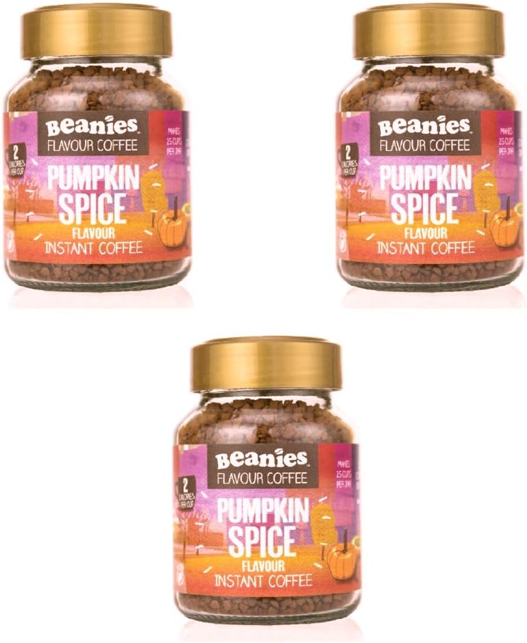 Beanies Pumpkin Spice Flavour Instant Coffee 50g, 3 Pack Amazon.co.uk