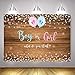 Mocsicka Boy or Girl Gender Reveal Backdrop Pink or Blue Gender Reveal Party Decorations 82x60 inch Wood Floor Photography Background Banner