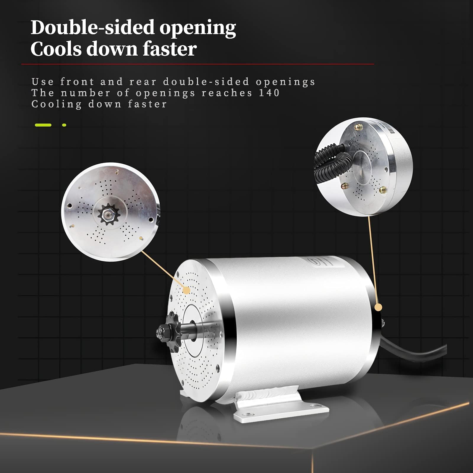 48V Go Kart Motor Kit 1000W Electric Brushless DC Motor Kits 3500RPM with 30A BLDC Mid Motor Speed Controller Handlebar Twist Grip Throttle (48V1000W Kits with Mounting Bracket)