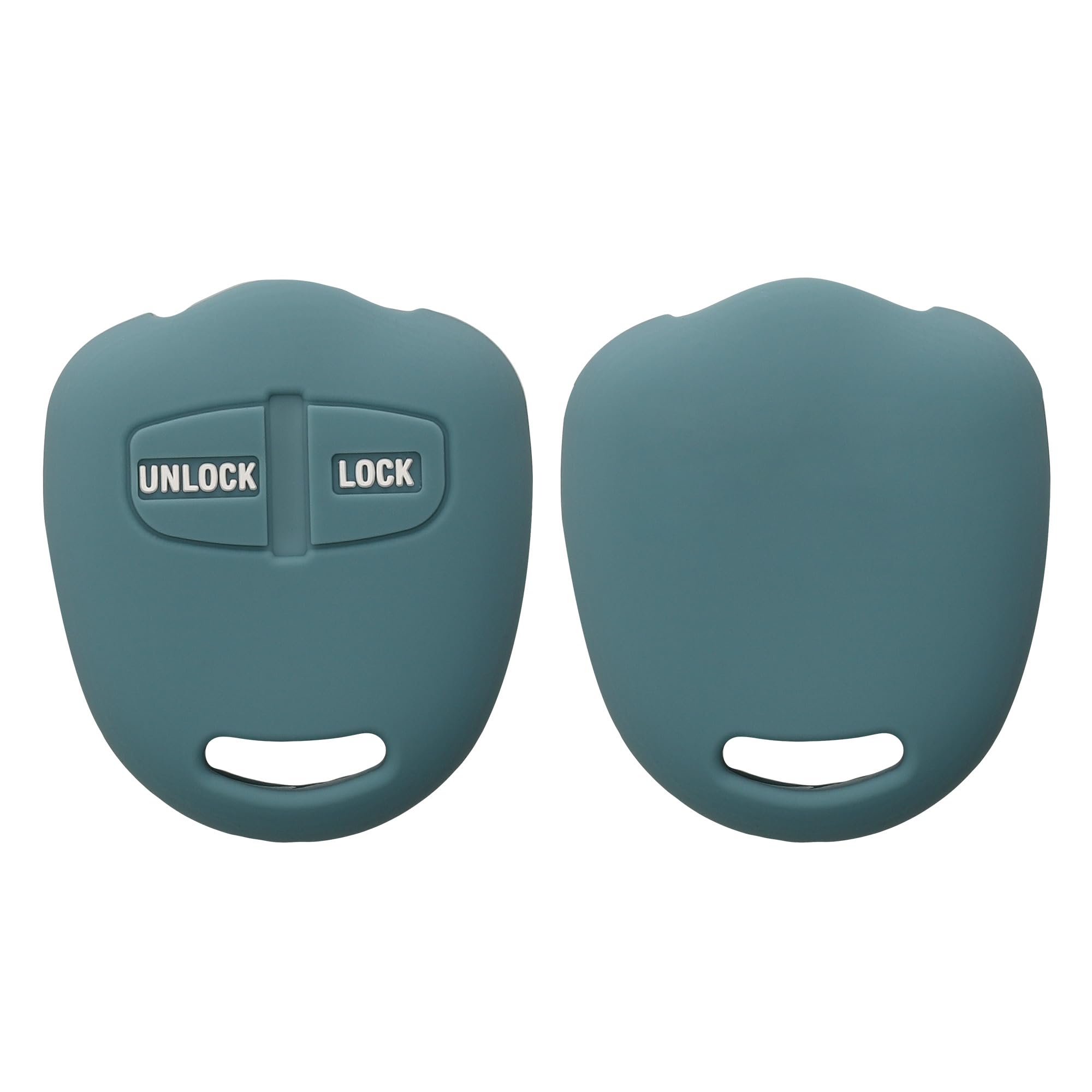 kwmobile Key Cover Compatible with Mitsubishi 2-Tasten Autoschlüssel - Soft Silicone Car Key Fob Holder Protector Case - Arctic Night