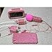 YGMONER 9.4 x 8 Inch Bling Car Trim Self-Adhesive Rhinestone DIY Decoration Sticker Accessories for Women, Interior Exterior Decoration (Small, Hot Pink)