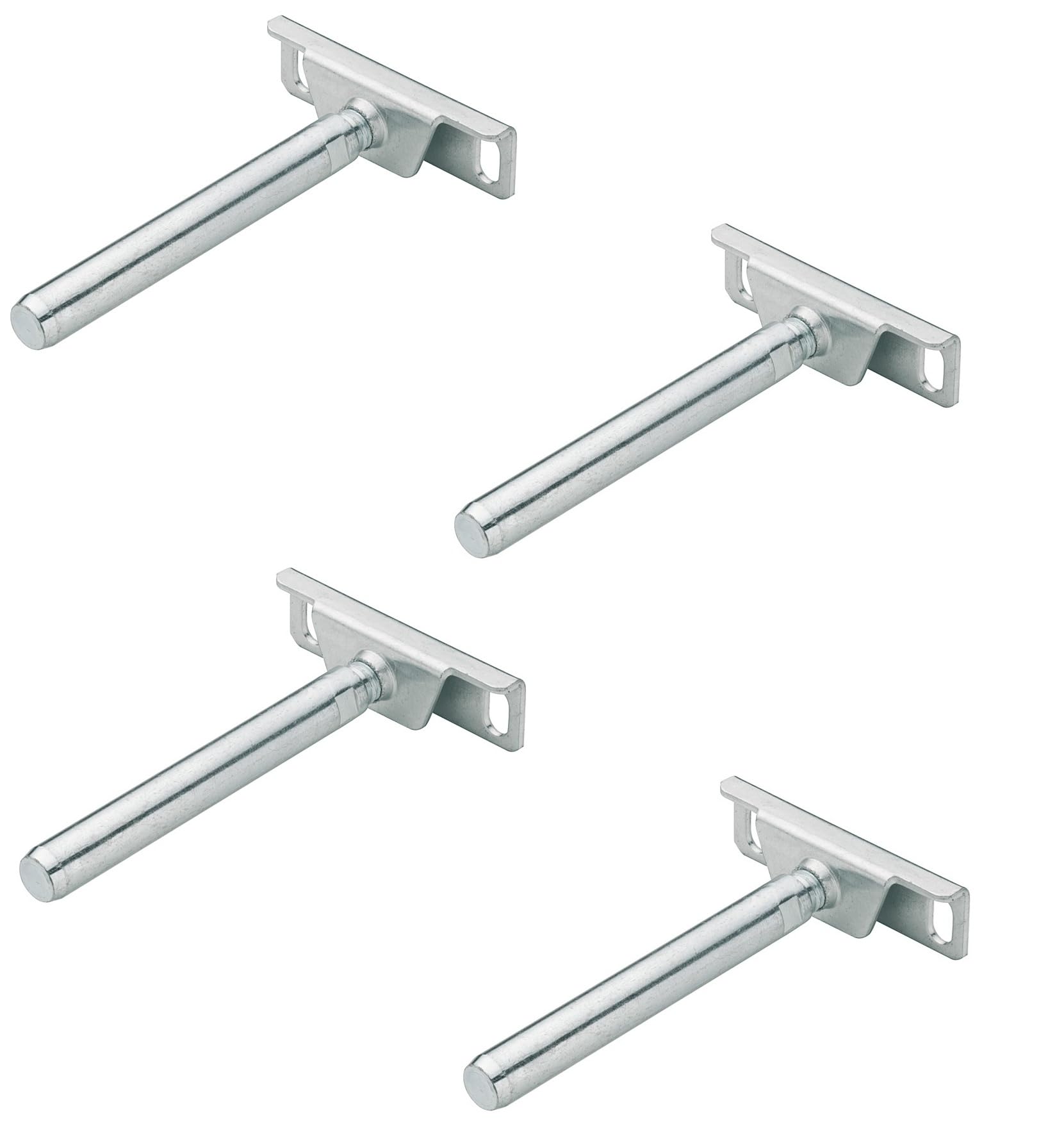 2 PAIRS CONCEALED FLOATING SHELF SUPPORT BRACKET CHROME