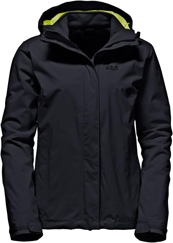 Jack Wolfskin Damen 3 in 1 Jacke Doppel Jacke Crush`N Ice Women schwarz
