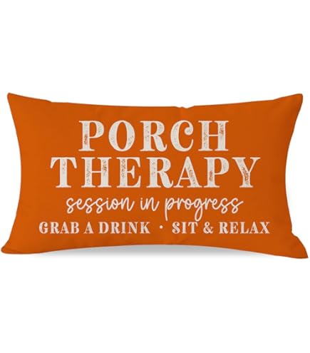 Farmhouse Porch Pillow Cover – Double-Sided Welcome Print, 12x20 Inch, Red Rectangular Cushion Cover