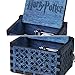 Harry Potter Music Box Hand Crank Musical Box Carved Wooden,Play The Thame Song of Harry Potter,Blue