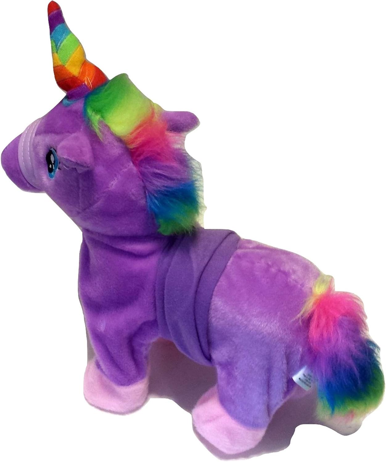 purple horn unicorn riding toy