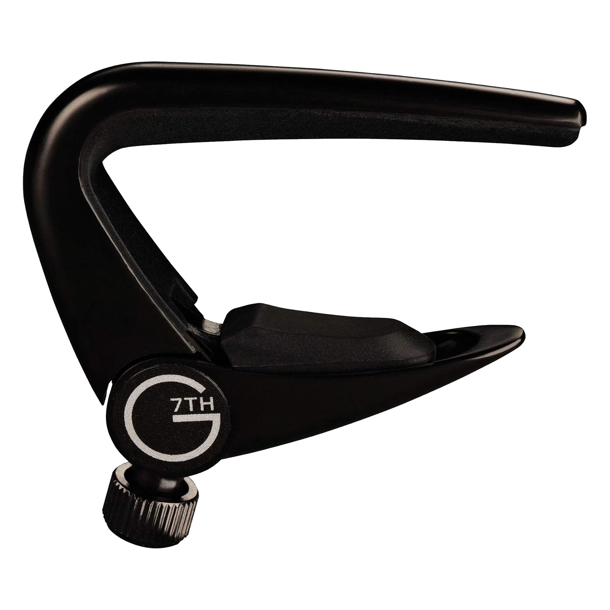 G7th Newport 6 String Satin Black Guitar Capo - Lightweight with Adjustable Tension Control - Capo for Acoustic and Electric Guitar, UK Designed