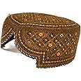 Sindhi Topi Kufi Traditional Handmade Cap with Embroidered Front Cut Unisex, Ramadan, Eid Gift for Muslims Made in Pakistan