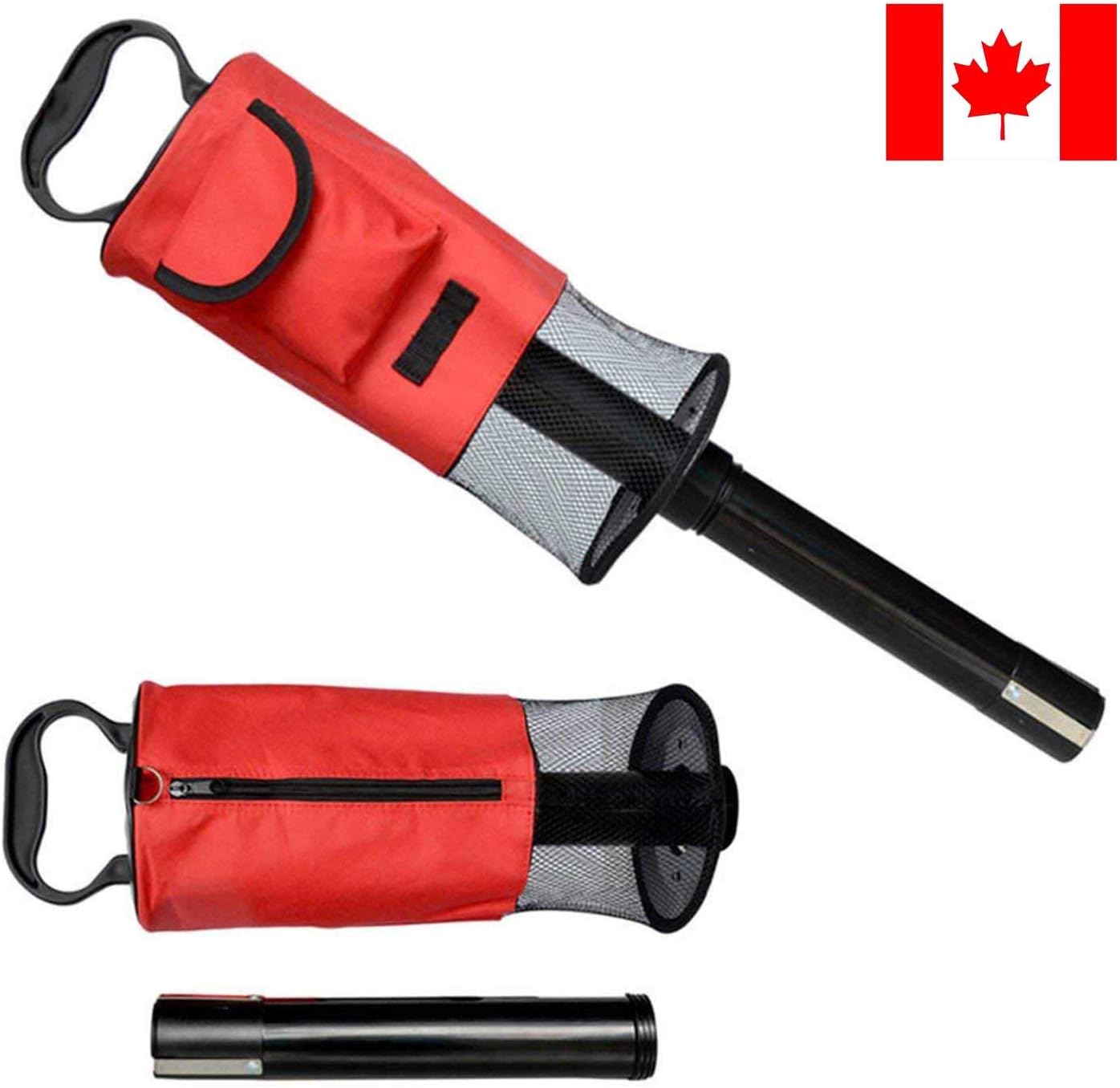 Golf Ball Pick up Shag Bag with Pocket, Portable Practice Golf Ball