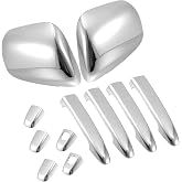 HEROFFIX for Toyota Tacoma 2005-2010 Driver Passenger Side Mirror Covers Cap Overlay Rearview Mirror Guard Covers Silver Tone 1 Set