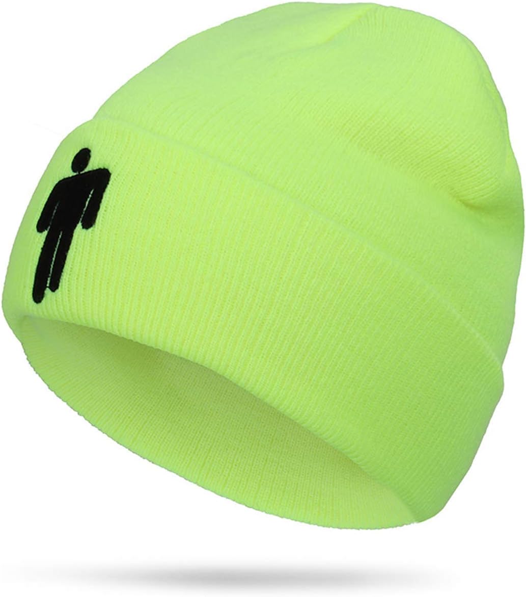 Billie Eilish Merch Hot Topic Logo Beanie Knit Hat Stretchy Cap for Men Women