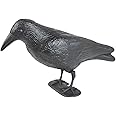RTOVZON Crow Decoy, Hunting Decoys Fake Black Raven, Efficient Bird Repelling Crow Garden Statues Simulated Outdoor Yard Raven Sculptures for Halloween Decoration, Yard, Garden, Patio