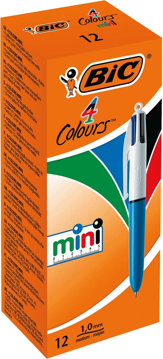 BIC 4 Colours Mini Ballpoint Pens 12 Box