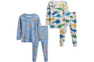 VVEIRAN Pajamas for Boys Toddler Kids Outfit Nightwear 100% Cotton Clothing Sets Sleepwear Long Sleeve Pjs