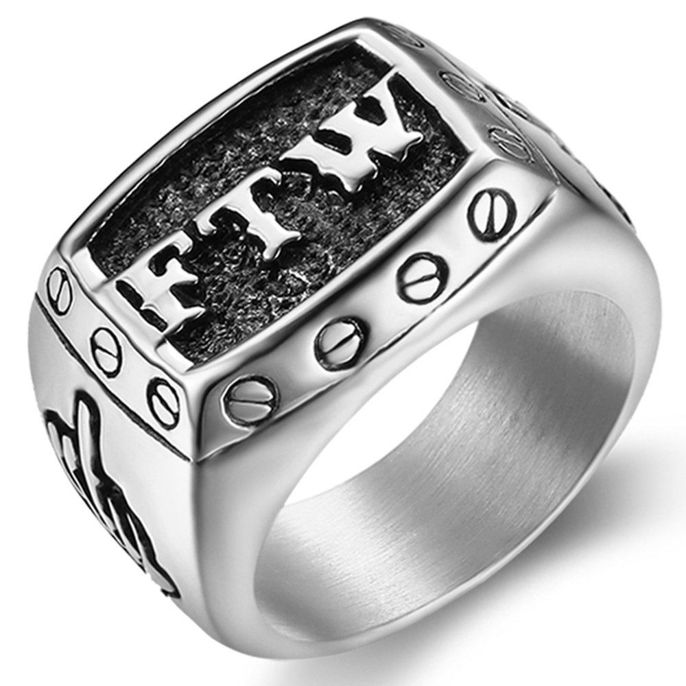 Jude Jewelers Stainless Steel FTW Biker Rider