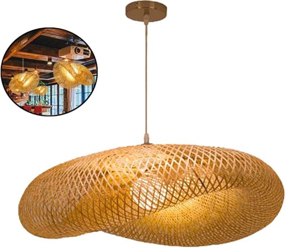 Bambus Kronleuchter Wicker Rattan Shade Cap Deckenleuchte Kreative