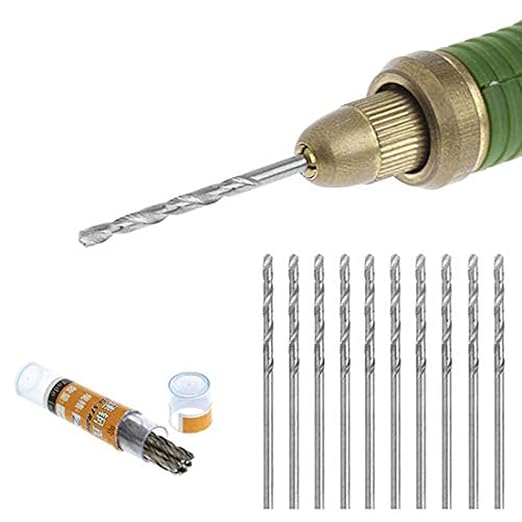 DIY Crafts Steel HSS Micro Twist Drill Bit, 0.3mm-1.6mm for DIY Crafts Works (Pack of 20 pcs) Note These are Mini Small Sizes 0.3mm-1.6mm (Design No # 2, Tiny HSS)