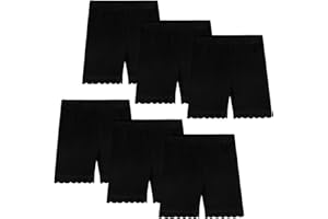 Auranso Girls Dance Shorts Solid Color Breathable Bike Shorts(Pack of 6)