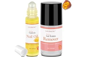 LOUINSTIC Gel Nail Polish Remover - Quick Remove Gel Nail Polish in 3-5 Minutes, Nail Polish Remover with Cuticle Care Oil for Nail Repair removedor de gel