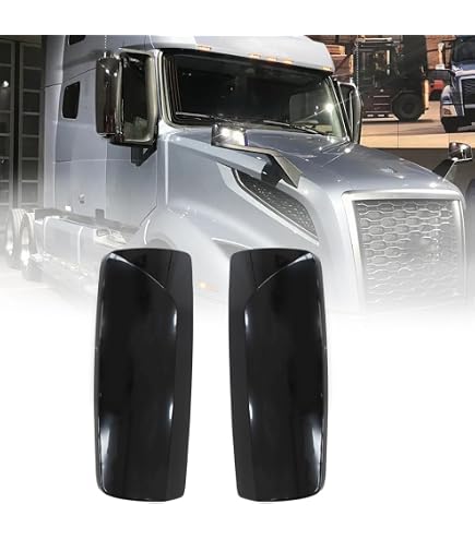 KOZAK Mirror Arm Covers With Support Brackets For Volvo VNL 2004-2017 - Includes Bonus Items
