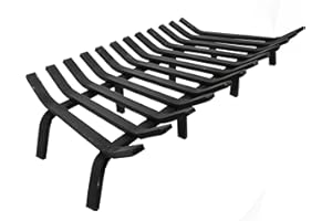 Woodeze - Lifetime Fireplace Grate 36 Inch - Black | Heavy-Duty Fireplace Log Holder | Alternative to Cast Iron Fireplace Grate | Heat-Resistant 39 Lb Basket Style Grate