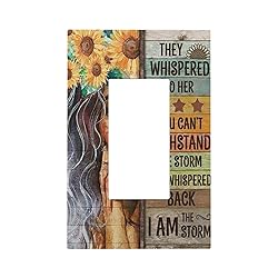 Boho Girl Sunflower Inspirational on Rustic Wood 1