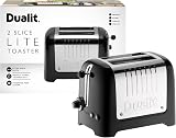 Dualit 2 Slice Lite Toaster Polished Black 36mm Slots Bagel Defrost view 10