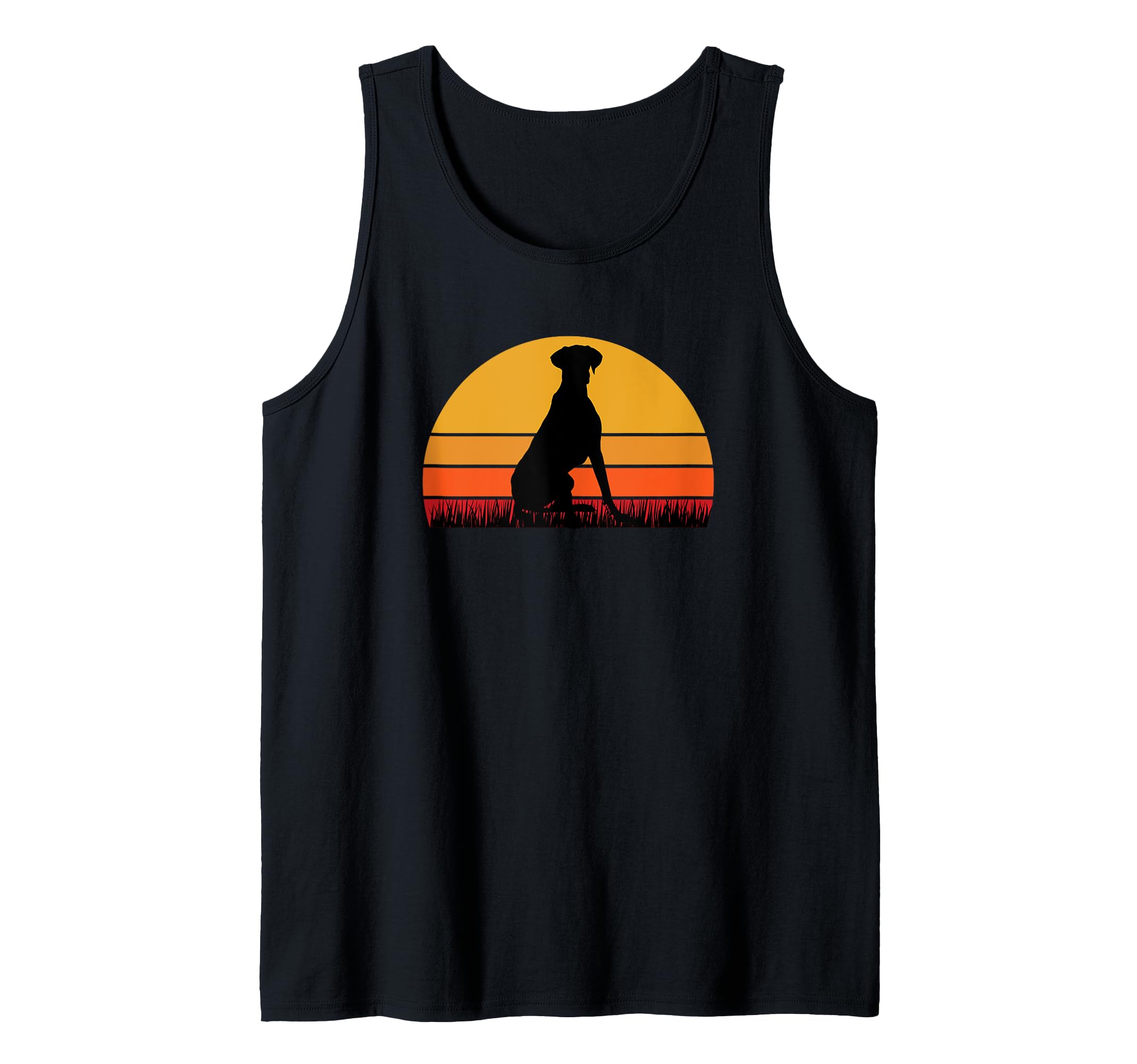 Great Dane Dog Vintage Retro Sunset Mom Dad Cute Pet Tank Top