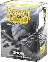 Dragon Shield Standard Size Dual Matte Snow 100 Sleeves AT-15005