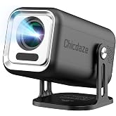 Mini Projector with WiFi and Bluetooth, Support Portable Projector 4k 1080P HD, 250 ANSI, Auto Keystone Correction,210ｰ Rotatable, Compatible with TV Stick, HDMI, USB, Smartphone, Laptop, Black F06