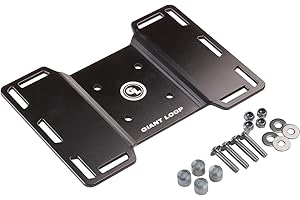 Giant Loop Tail Rack with Stainless Steel Mounting Hardware Kit, Easy Installation, Fits Virtually Any Dirt Bike, Enduro and Dual Sport, (5″ L x 8″ W), Anodized Black (Tail Rack 2023)