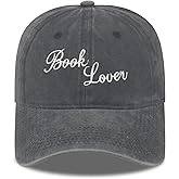 SoGoNati Funny Embroidered Vintage Baseball Cap for Book Lovers, Adjustable Cotton Dad Hat for Men Women Gifts