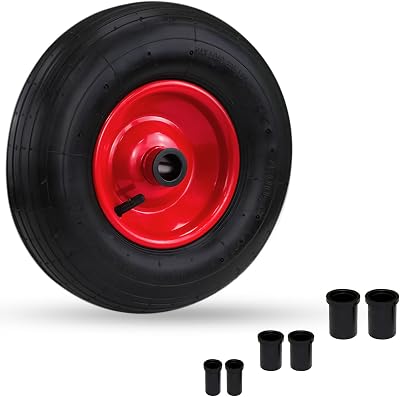 Crystals 14" Wheelbarrow Wheel Tyre 4.00-6 PU Heavy Duty Replacement Tire